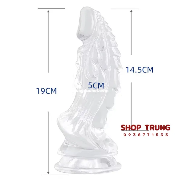 Dương Vật Giả Trong Suốt Đầu Rồng Thiết Kế Đẹp Mắt