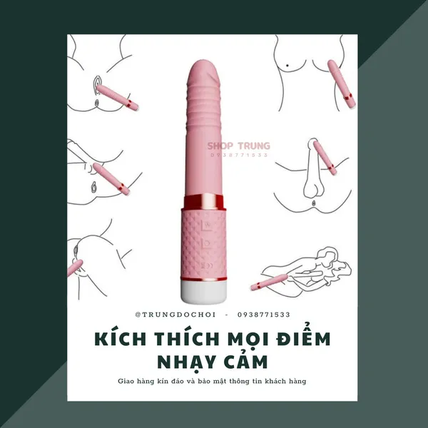 Dương Vật Giả Yeain Rung Thụt vá Bú Mút Mini 2 Trong 1