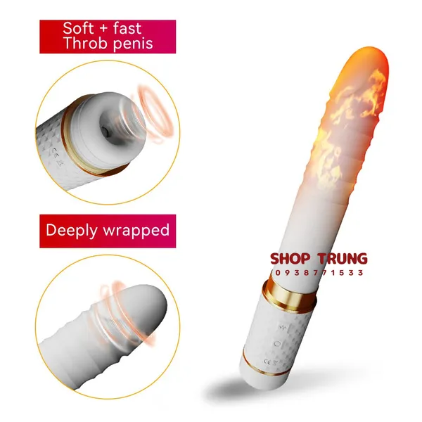 Dương Vật Giả Yeain Rung Thụt vá Bú Mút Mini 2 Trong 1
