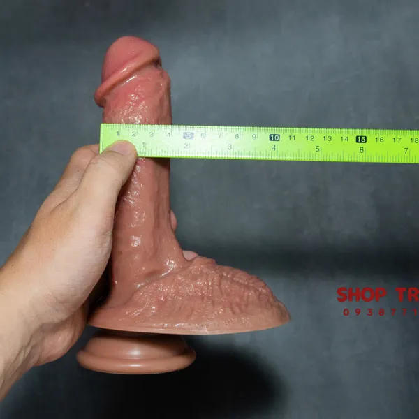 Dương vật giả gắn tường Lovetoy Silicone Platinum 19,5*4,5cm 