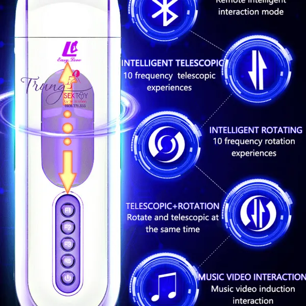 Máy thủ dâm Easy love Bluetooth khiến các chàng đạt đỉnh nhanh chóng