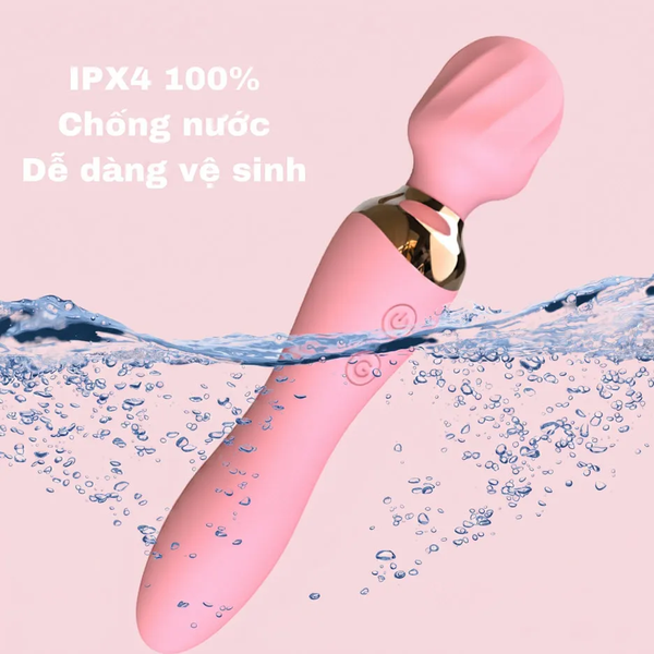 Máy Rung 2 Đầu Pleasure Pulse Dual Motor Kích Thích Kép, IPX4, Đầu Xoắn Ốc Tập Trung Điểm G