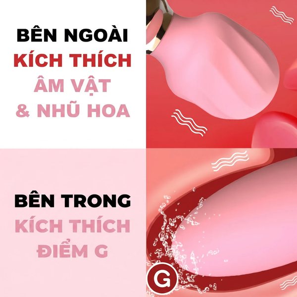 Máy Rung 2 Đầu Pleasure Pulse Dual Motor Kích Thích Kép, IPX4, Đầu Xoắn Ốc Tập Trung Điểm G