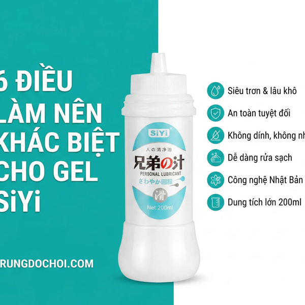 Gel Bôi Trơn Hậu Môn SiYi 200ml Độ Nhớt Cao, Màu Trắng Độc Lạ, Gốc Nước Dễ Rửa