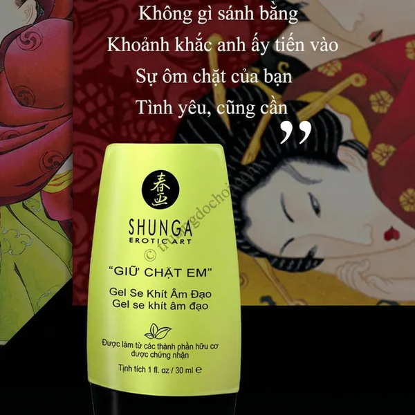 Gel Se Khít Âm Đạo Shunga Hold Me Tight Tăng Ma Sát, Tăng Cảm Giác, Cho Đêm Chạm Đến Trọn Vẹn Hơn