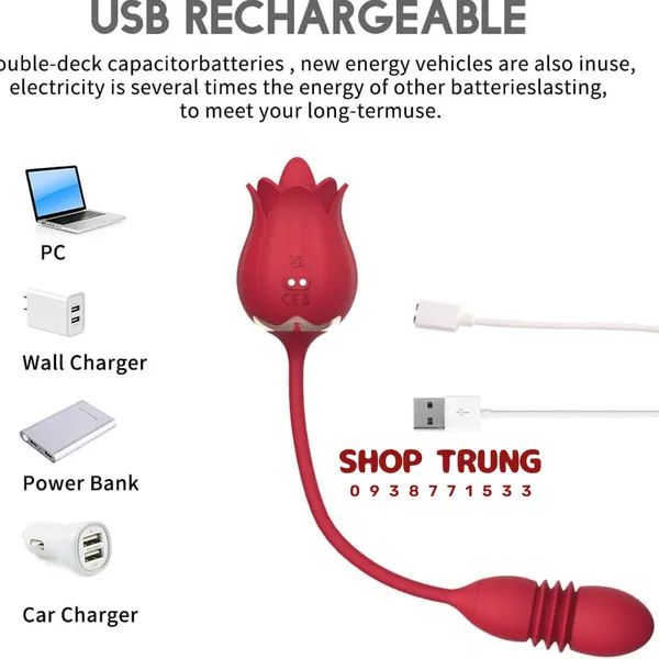 Hoa Hồng Kèm Trứng Rung Thụt Bí Mật Thăng Hoa Cho Mọi Cuộc Yêu