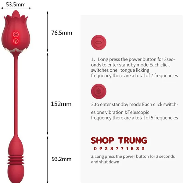 Hoa Hồng Kèm Trứng Rung Thụt Bí Mật Thăng Hoa Cho Mọi Cuộc Yêu