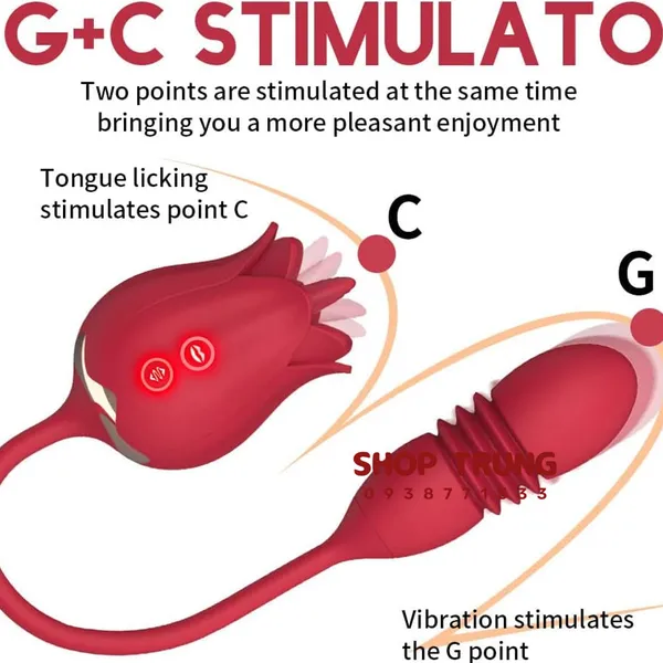Hoa Hồng Kèm Trứng Rung Thụt Bí Mật Thăng Hoa Cho Mọi Cuộc Yêu
