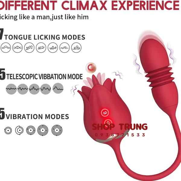 Hoa Hồng Kèm Trứng Rung Thụt Bí Mật Thăng Hoa Cho Mọi Cuộc Yêu