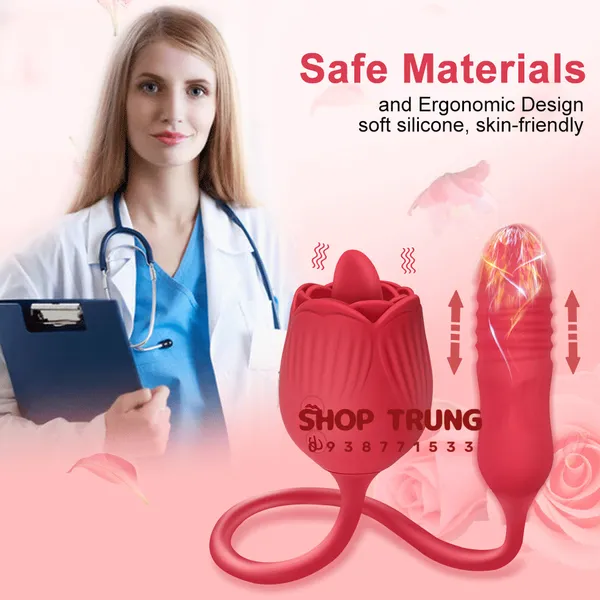 Hoa Hồng Kèm Trứng Rung Thụt Bí Mật Thăng Hoa Cho Mọi Cuộc Yêu