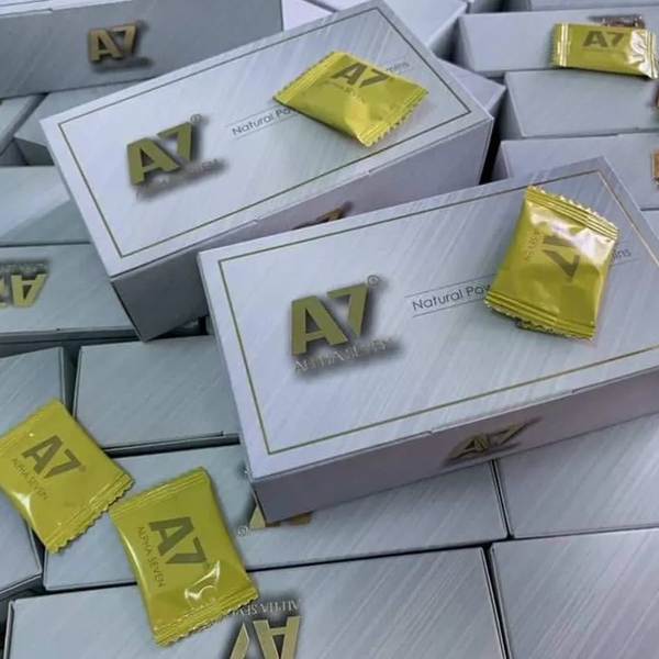 Kẹo Sâm A7 Alpha Seven Hương Chanh — Tăng Cường Sinh Lý Nam Hộp 10 Viên