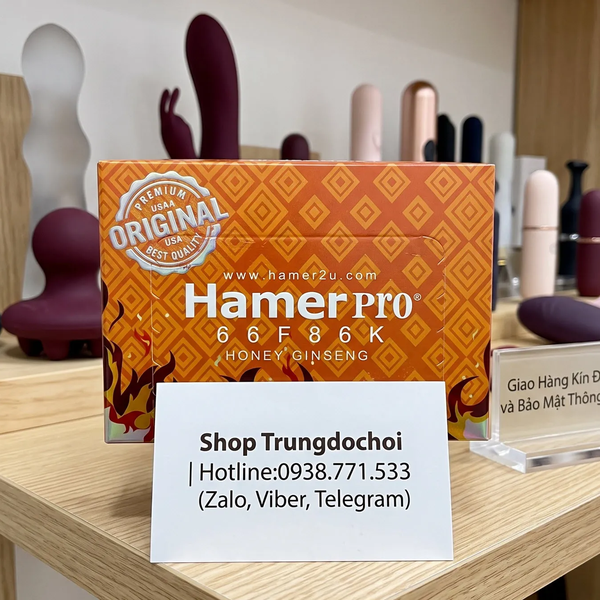 Kẹo Sâm Hamer Pro 66F86K Vị Mật Ong Tăng Cường Sinh Lý Nam Hộp 33 Viên