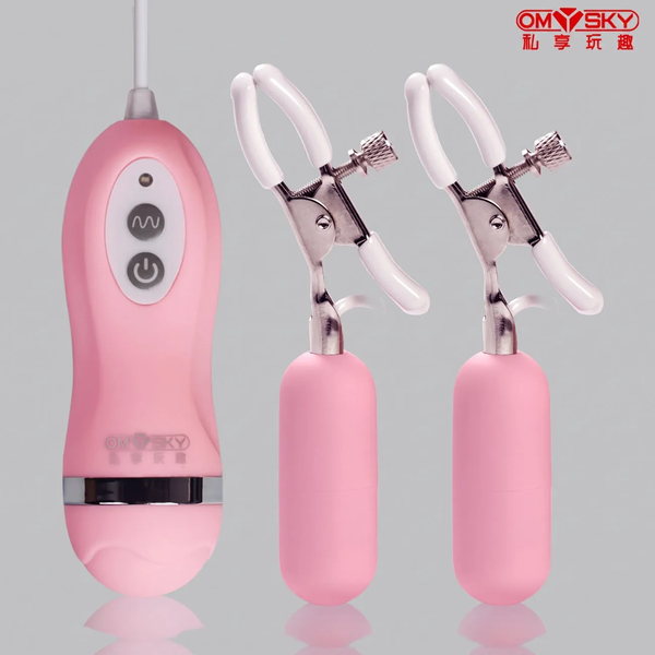 Kẹp Ti Rung OMYSKY Đầu Silicone, Chống Nước Hoàn Toàn, 10 Chế Độ Rung