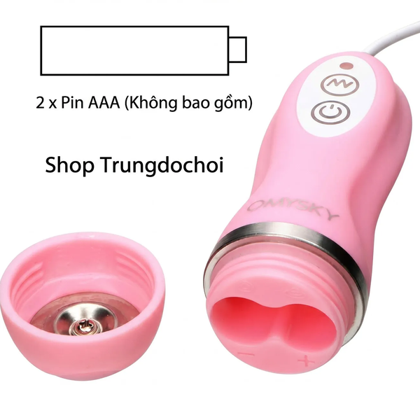 Kẹp Ti Rung OMYSKY Đầu Silicone, Chống Nước Hoàn Toàn, 10 Chế Độ Rung