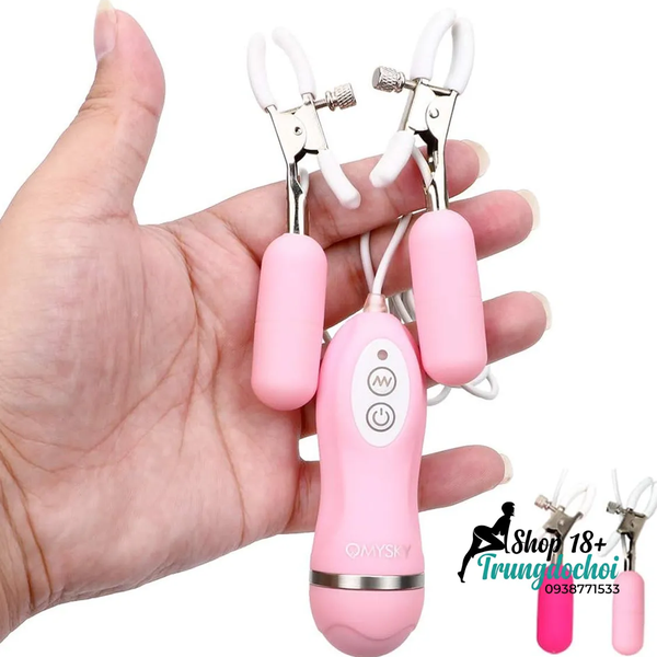 Kẹp Ti Rung OMYSKY Đầu Silicone, Chống Nước Hoàn Toàn, 10 Chế Độ Rung