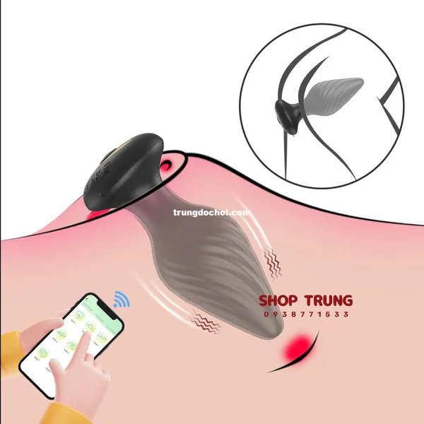 Đồ Chơi Dành Cho Lỗ Nhị Dạng Phích Cắm Điều Khiển Từ Xa Bằng App 