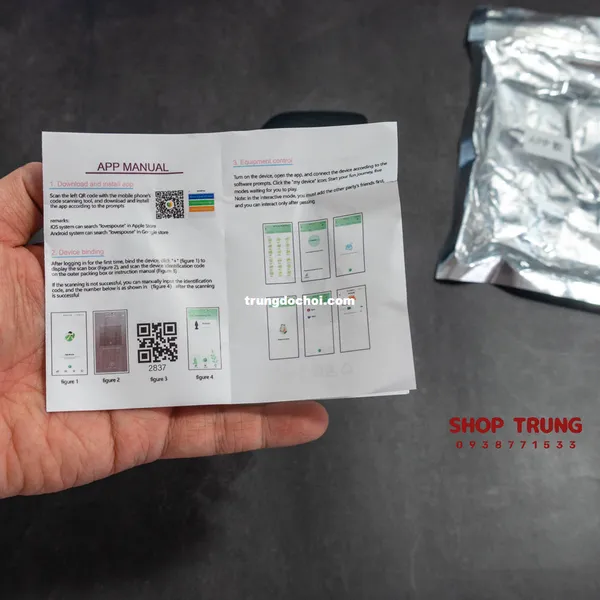 Đồ Chơi Dành Cho Lỗ Nhị Dạng Phích Cắm Điều Khiển Từ Xa Bằng App 