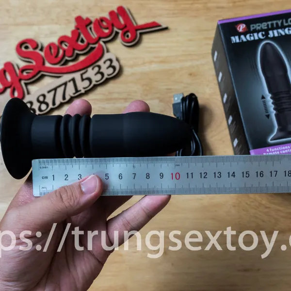 Kích thích hậu môn Magic Fingers điều khiển từ xa rung và thụt cực mạnh
