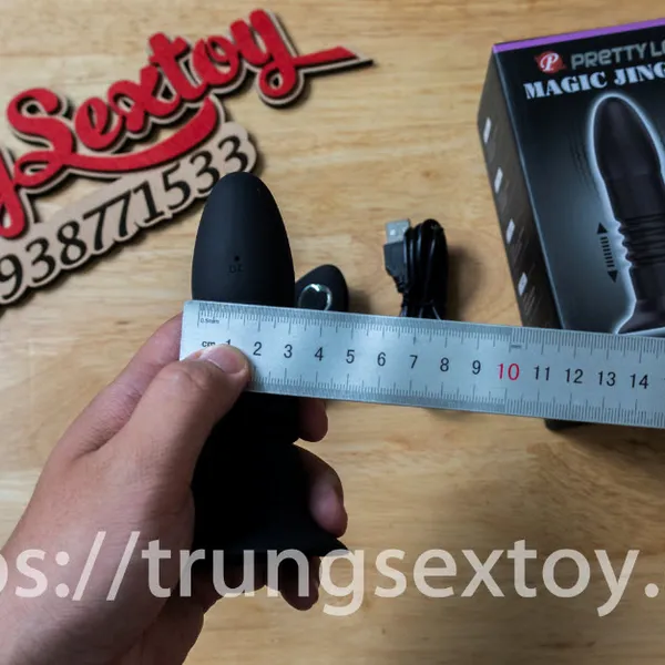 Kích thích hậu môn Magic Fingers điều khiển từ xa rung và thụt cực mạnh