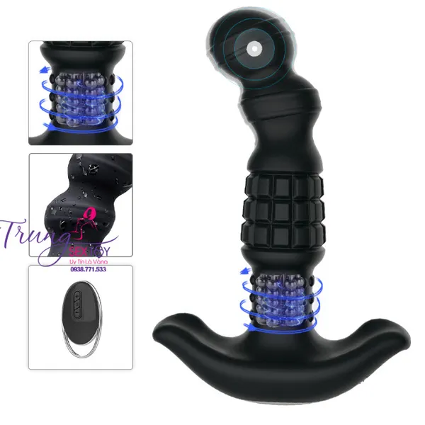 Kích Thích Hậu Môn Rung Xoay 360 Độ Điều Khiển Từ Xa