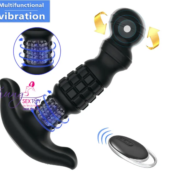 Kích Thích Hậu Môn Rung Xoay 360 Độ Điều Khiển Từ Xa