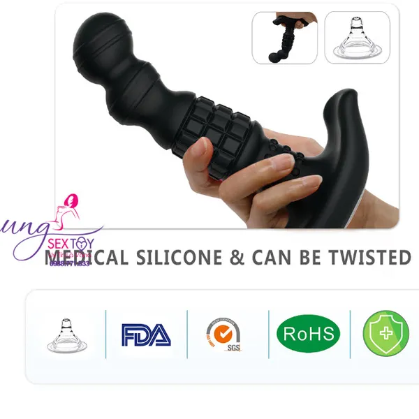 Kích Thích Hậu Môn Rung Xoay 360 Độ Điều Khiển Từ Xa