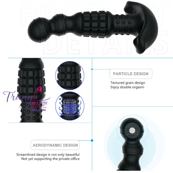 Kích Thích Hậu Môn Rung Xoay 360 Độ Điều Khiển Từ Xa