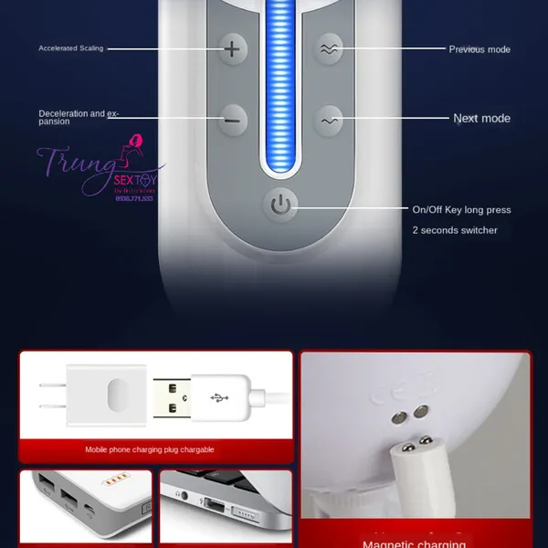 Máy thủ dâm Leten A380 bú mút tự động có âm thanh cực phê