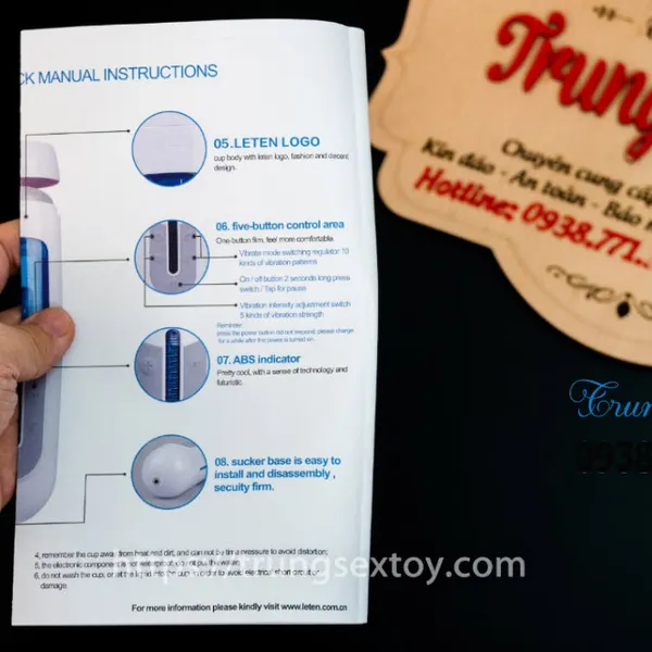Máy thủ dâm Leten A380 bú mút tự động có âm thanh cực phê