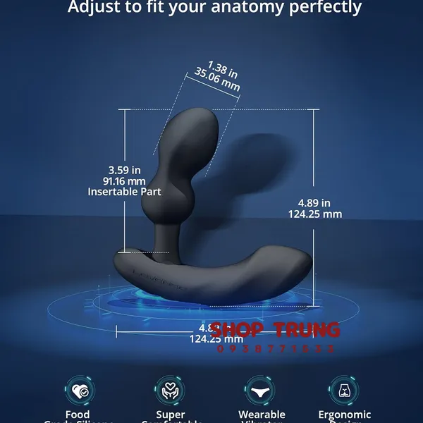 Lovense Edge 2 Máy Rung Hậu Môn Chạm Đỉnh Khoái Cảm