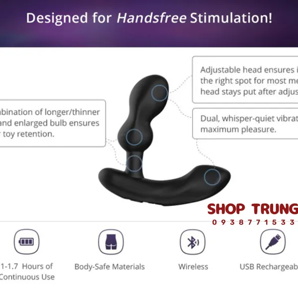 Lovense Edge 2 Máy Rung Hậu Môn Chạm Đỉnh Khoái Cảm