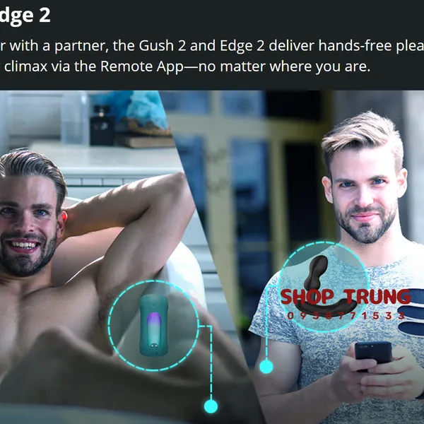 Vòng Đeo Dương Vật Lovense Gush 2 Điều Khiển Bằng App