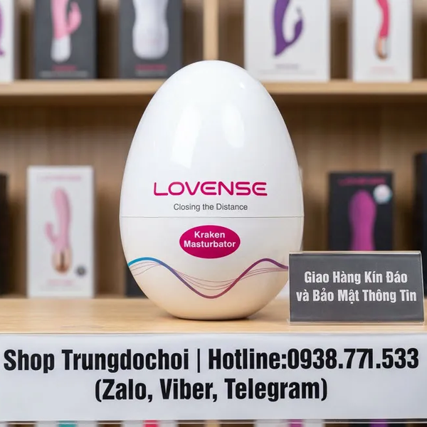 Lovense Kraken Cốc Thủ Dâm Mini Bỏ Túi Dạng Trứng 