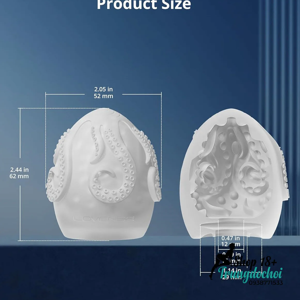 Lovense Kraken Cốc Thủ Dâm Mini Bỏ Túi Dạng Trứng 