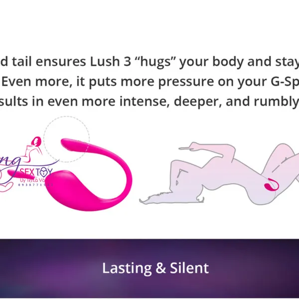 Trứng Rung Lush 3 Lovense Điều Khiển Bằng App Trên Phone