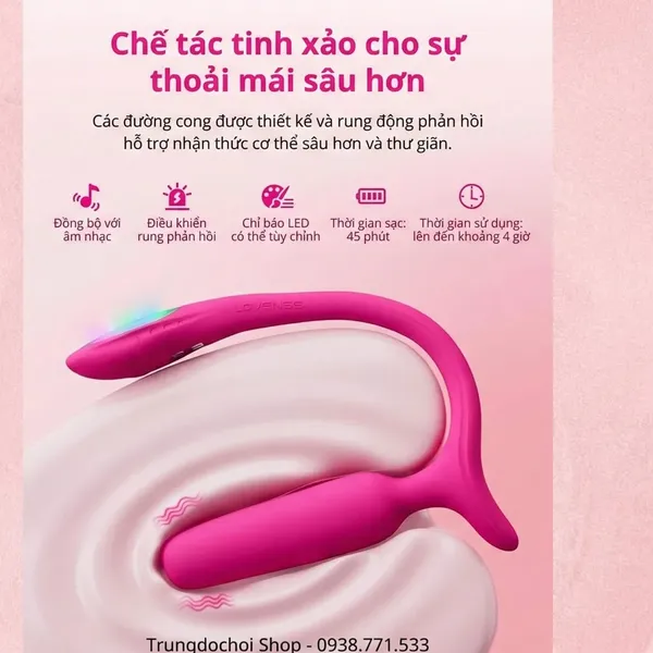 Lovense Lush Anal Plug Hậu Môn Rung Điều Khiển App Dành Cho Người Mới Bắt Đầu