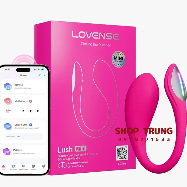 Lovense Lush Mini Trứng Rung Thông Minh Nhỏ Gọn Cho Trải Nghiệm Điểm G Tuyệt Vời