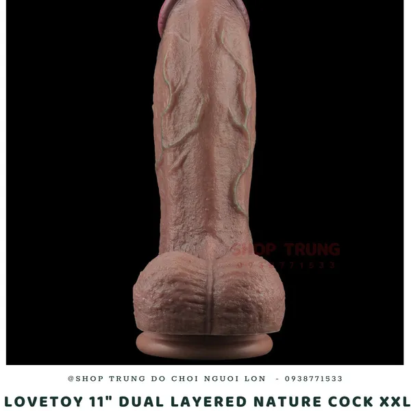 Dương vật giả  Lovetoy Layered Nature Cock XXL size to Silicon 2 lớp siêu mềm mịn