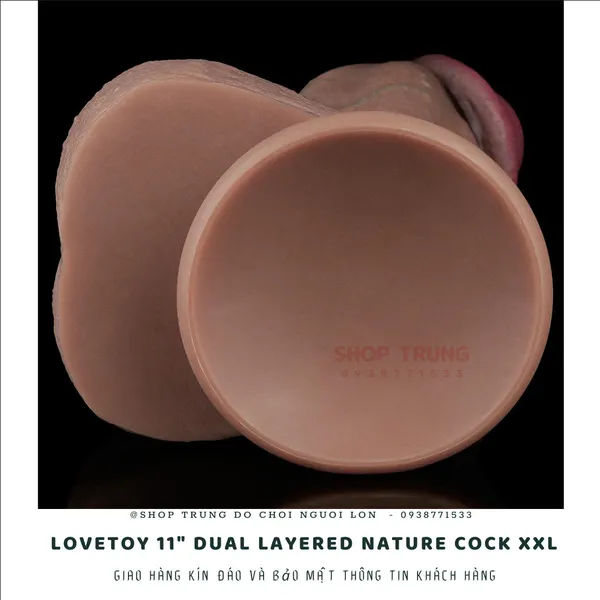 Dương vật giả  Lovetoy Layered Nature Cock XXL size to Silicon 2 lớp siêu mềm mịn