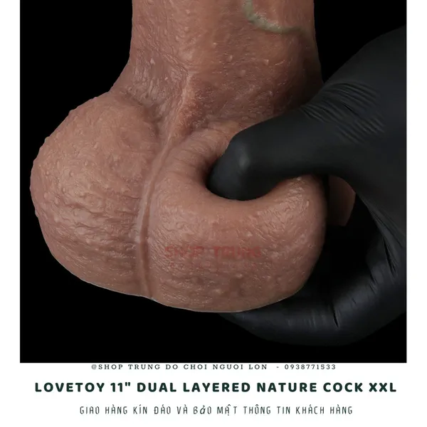 Dương vật giả  Lovetoy Layered Nature Cock XXL size to Silicon 2 lớp siêu mềm mịn
