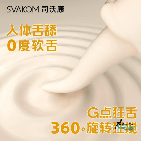 Máy Liếm Điểm G Và Âm Vật Svakom Licksy - Đầu Lưỡi Xoay 360°, Điều Khiển App