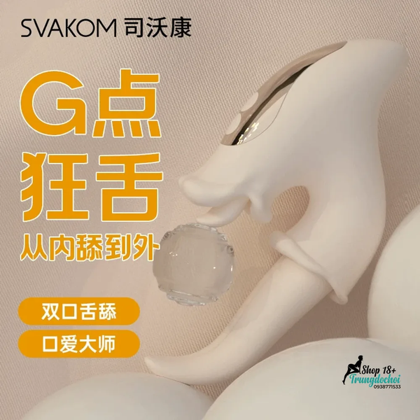 Máy Liếm Điểm G Và Âm Vật Svakom Licksy - Đầu Lưỡi Xoay 360°, Điều Khiển App