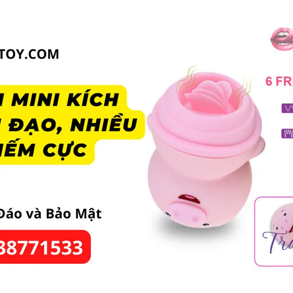 “Cô bé” được kích thích với lưỡi rung mini kích thích âm đạo