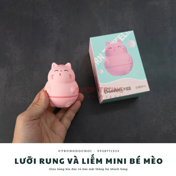 Lưỡi rung mini bé mèo 10 chế cực phê
