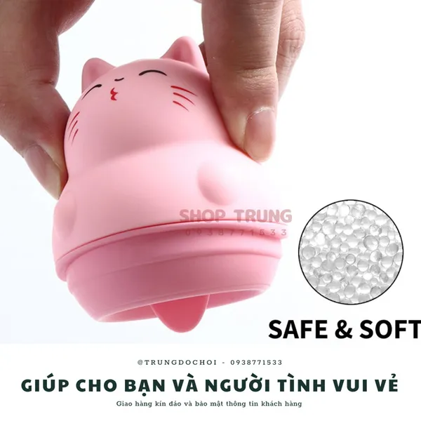 Lưỡi rung mini bé mèo 10 chế cực phê