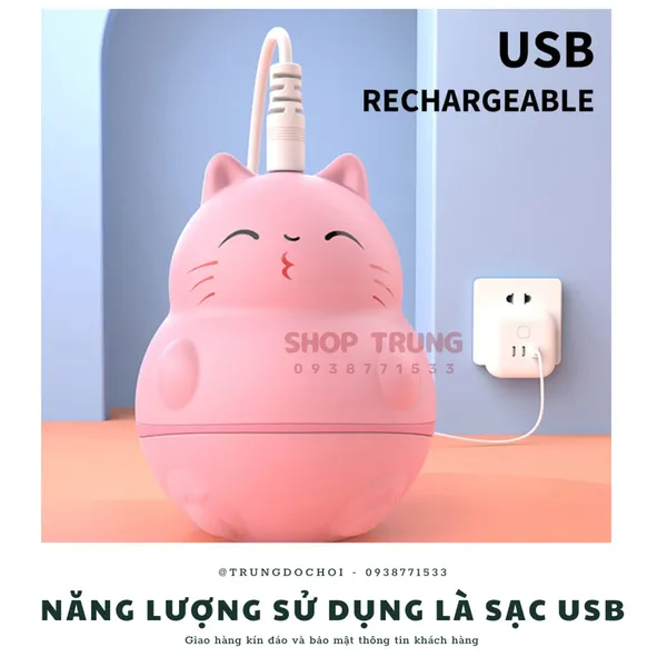 Lưỡi rung mini bé mèo 10 chế cực phê