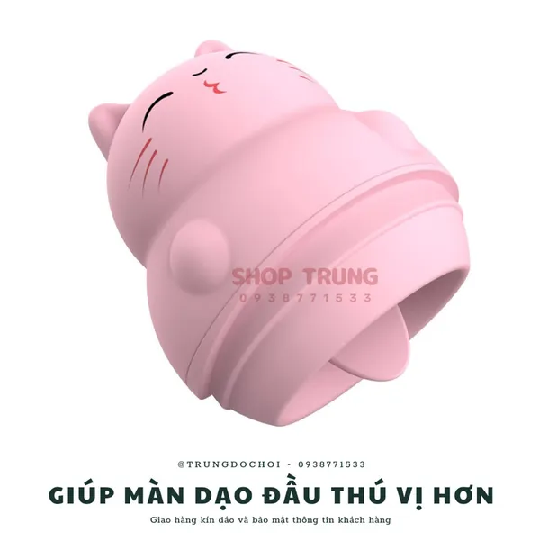 Lưỡi rung mini bé mèo 10 chế cực phê