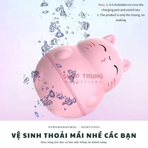 Lưỡi rung mini bé mèo 10 chế cực phê