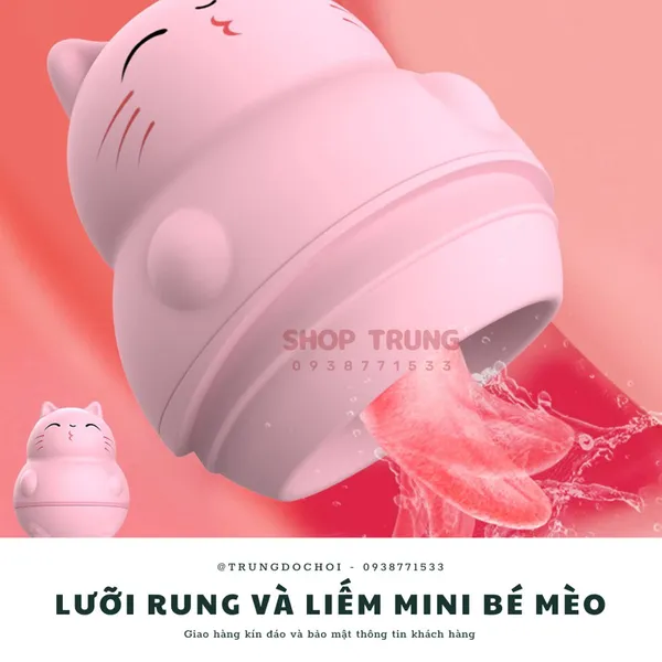 Lưỡi rung mini bé mèo 10 chế cực phê