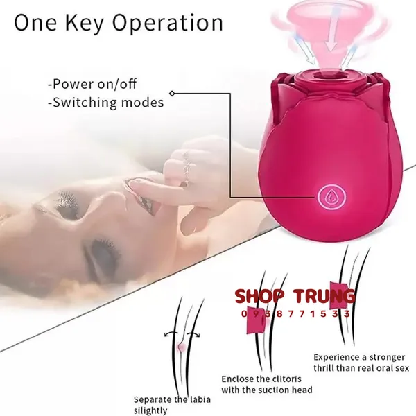 Máy rung hoa hồng Omysky kích thước điểm G cực phê 